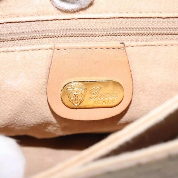 GUCCI Micro GG Supreme Shoulder Bag PVC Beige Gold - Picture 14 of 16